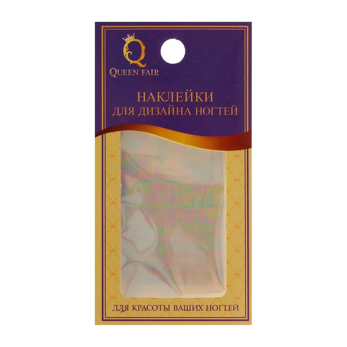 Фольга для ногтей "Битое стекло", 4х20см, разноцветная