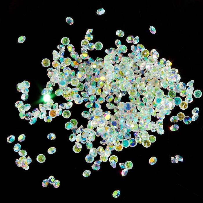 Кристаллы для декора ногтей, цвет белый