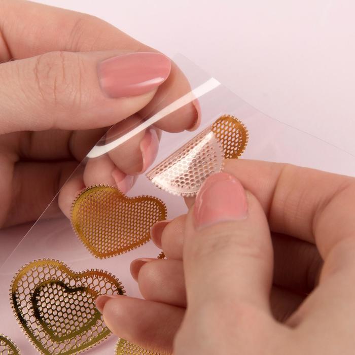 Наклейки для ногтей, цвет золотой