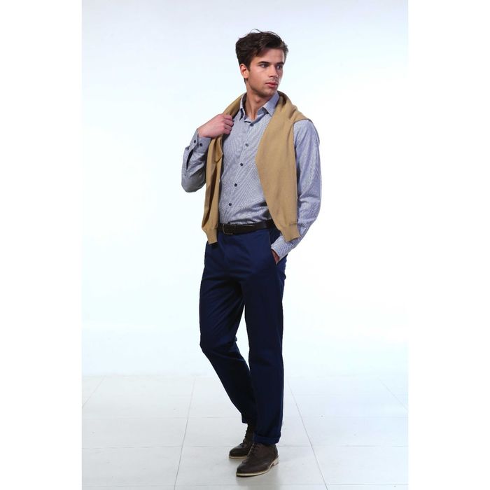 Брюки мужские Бр1269, цвет синий, рост 188 см, размер 48