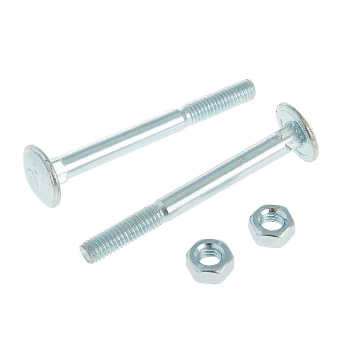 Болт DIN603 мебельный, М6х60 мм, с гайкой, оцинкованный, в пакете 6 шт.