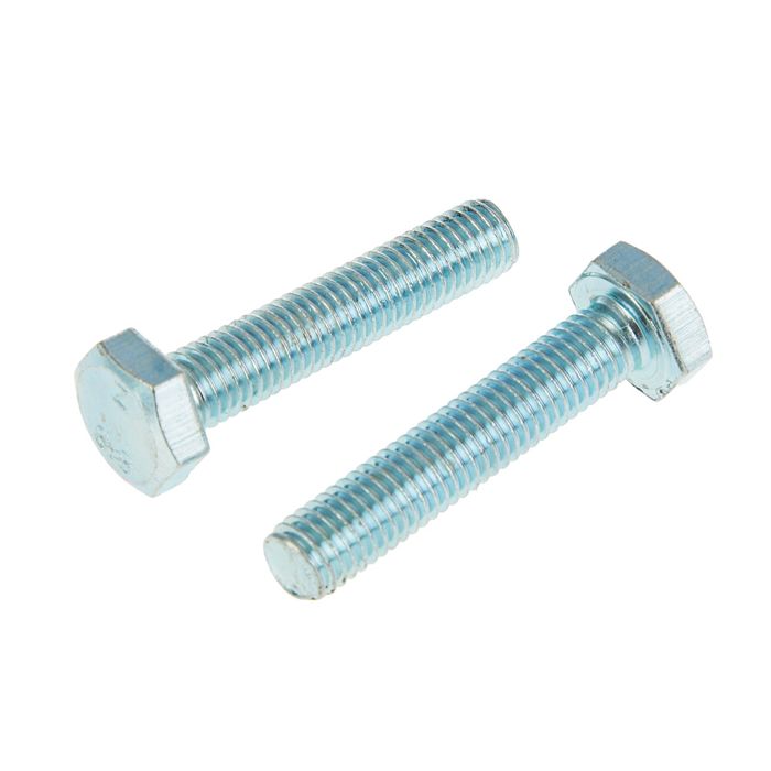 Болт DIN933 с шестигранной головкой, М10х50 мм, оцинкованный, в коробке 10 шт.
