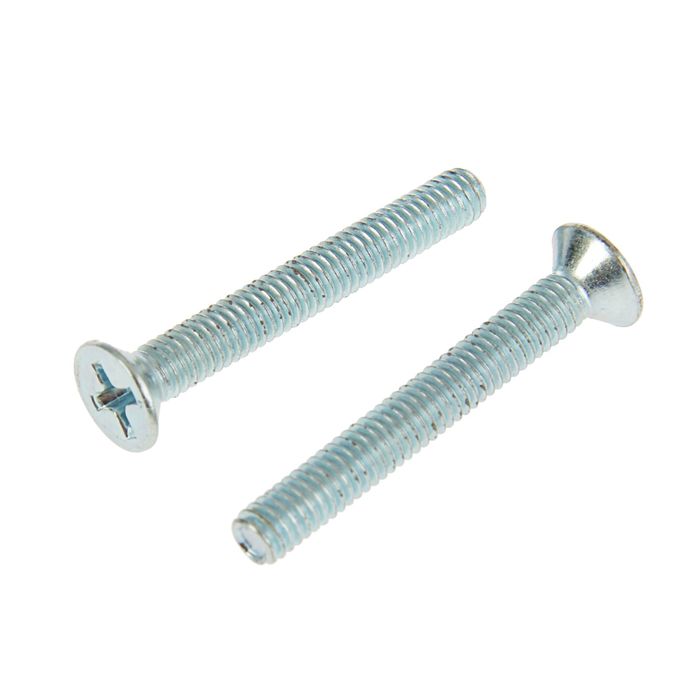Винт DIN965 с потайной головкой, М4х30 мм, оцинкованный, в коробке 120 шт.