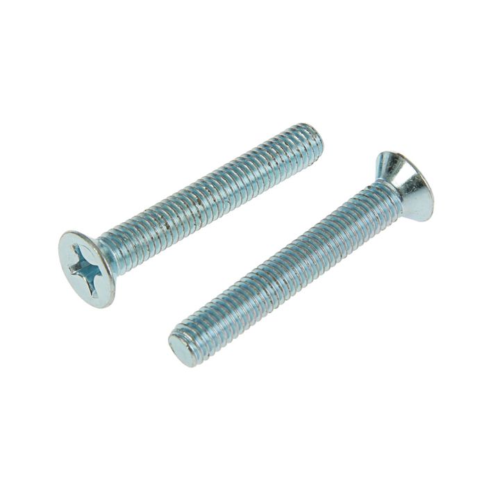 Винт DIN965 с потайной головкой, М6х40 мм, оцинкованный, в коробке 40 шт.