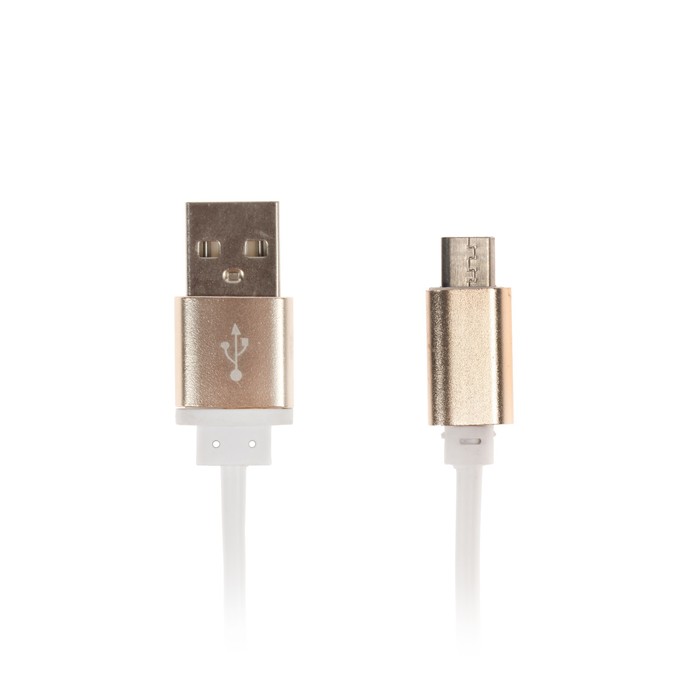 Провод для зарядки и передачи данных Luazon USB - microUSB, 1м, штекеры металл