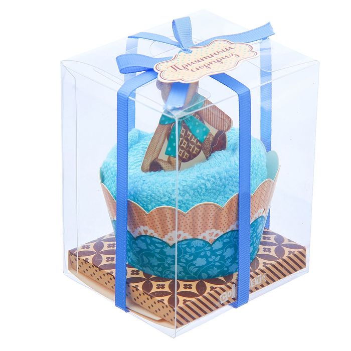 Полотенце сувенирное Collorista "Приятный сюрприз" 30х30см, 100% хлопок