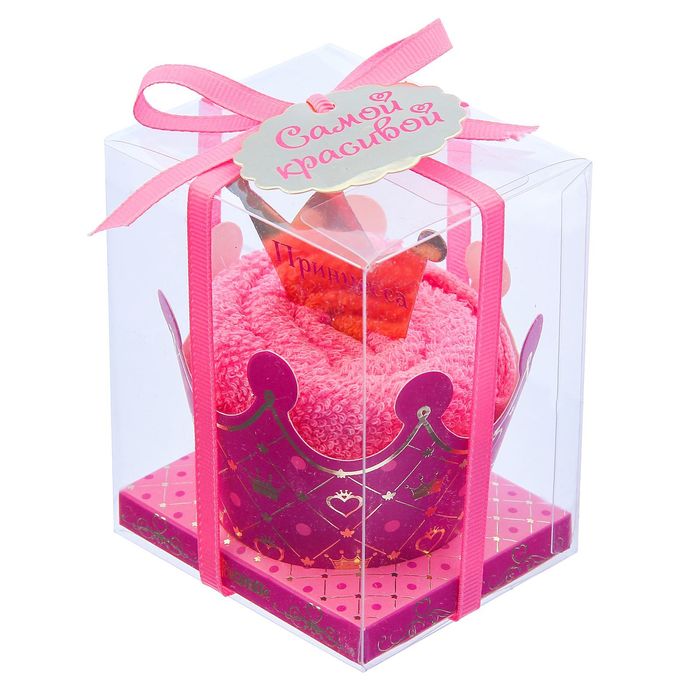 Полотенце сувенирное Collorista "Принцесса" 30х30см, 100% хлопок