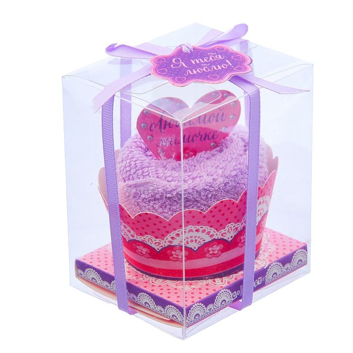 Полотенце сувенирное Collorista "Любимой мамочке" 30х30см, 100% хлопок