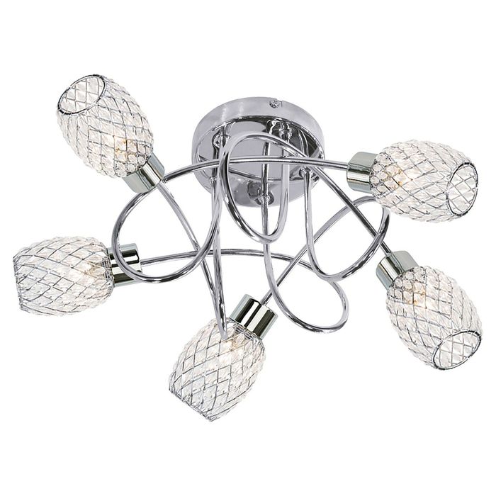 Люстра Brooke 5x40Вт G9 хром 29x28x20см