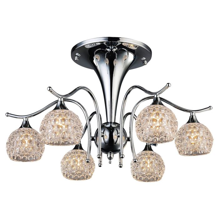 Люстра Brooke 6x40Вт G9 хром 33x27x48см