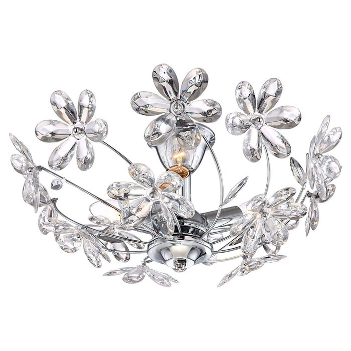 Люстра Cody 3x40Вт Е14 хром 37x37x19см