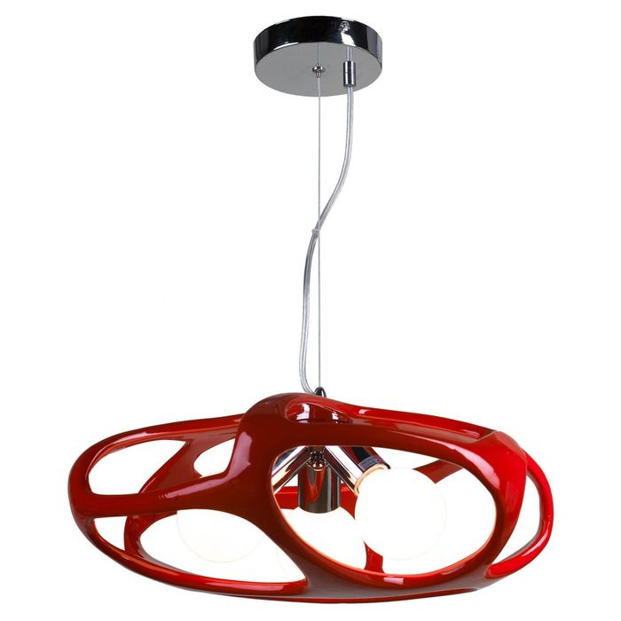 Люстра Joshua 3x60Вт Е27 красный 49x49x25см