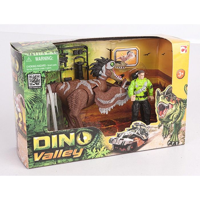 Игровой набор "Ютараптор и охотник" со снаряжением