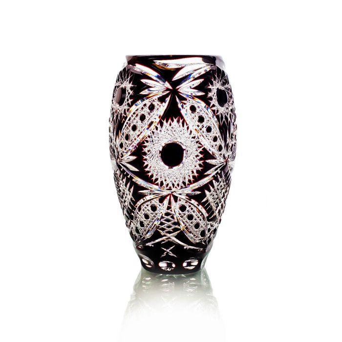 Ваза хрустальная "Астра" чёрная