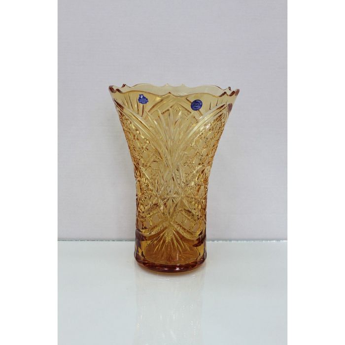 Ваза хрустальная "Императорская" светло-янтарная