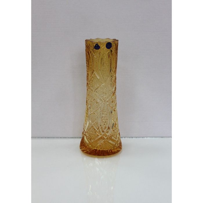 Ваза хрустальная "Муза" янтарная