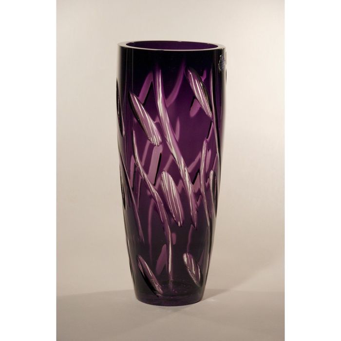 Ваза хрустальная "Заря" фиолетовая