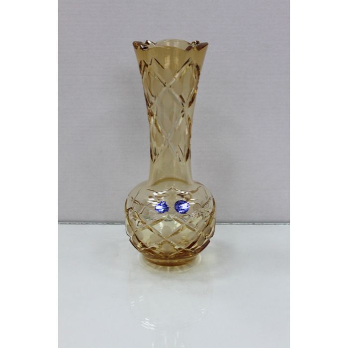 Ваза хрустальная "Лампа Аладдина" янтарная