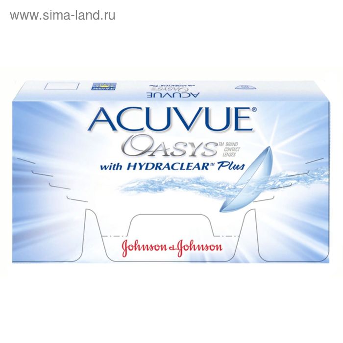 

Контактные линзы Acuvue Oasys, -3/8,8, в наборе 24шт