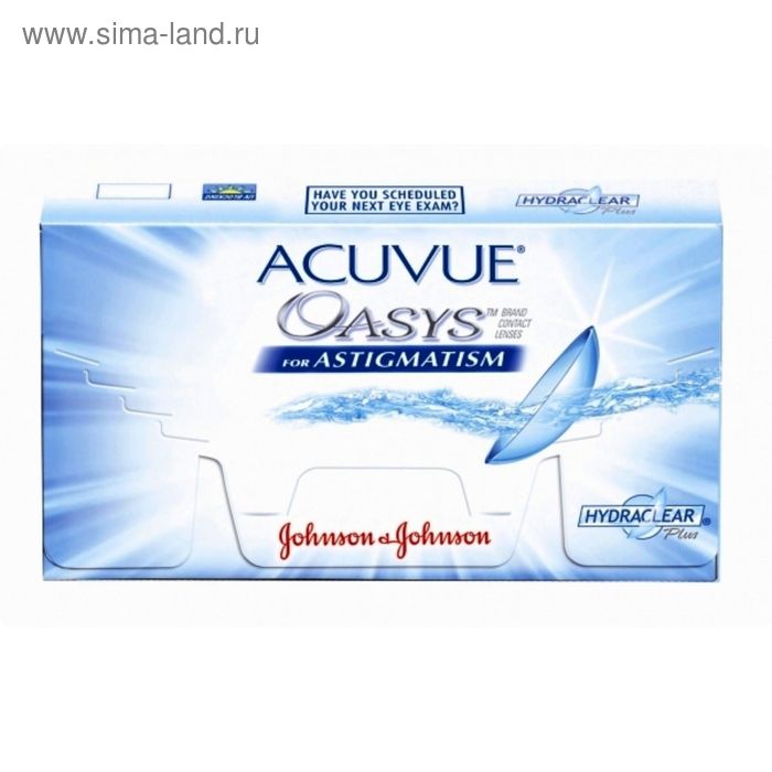 цена Контактные линзы Acuvue Oasys for Astigmatism, +2.25/8,6/-2.75/90, в наборе 6шт