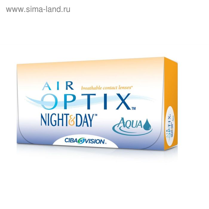 фото Контактные линзы air optix night&day aqua , -1/8,4, в наборе 3 шт alcon
