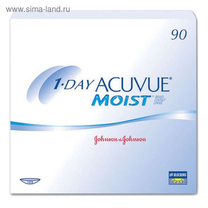 

Контактные линзы 1 - Day Acuvue Moist, -8/8,5, в наборе 90шт