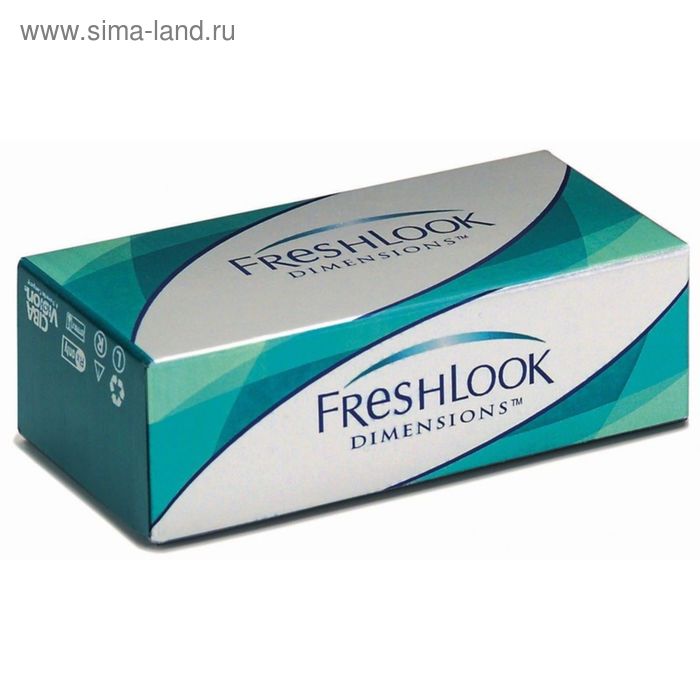 фото Цветные контактные линзы freshlook dimension plano caribbean aqua, 0/8,6 в наборе 2шт alcon