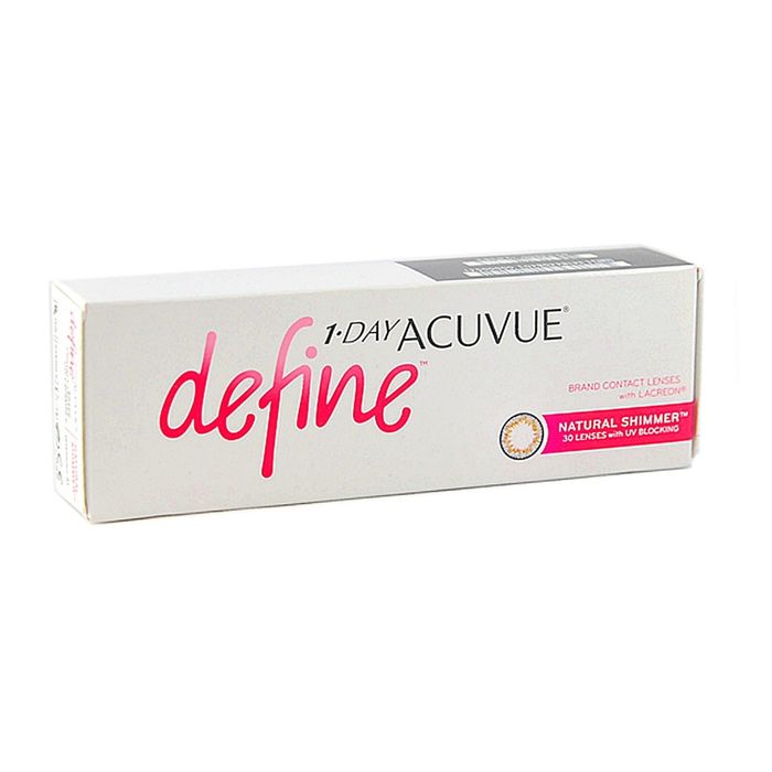 Цветные контактные линзы 1-Day Acuvue Define Natural shimmer, -8,5/8,5, набор 30шт