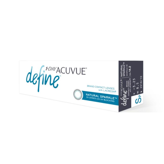 Цветные контактные линзы 1-Day Acuvue Define Natural sparkle, -5/8,5, набор 30шт