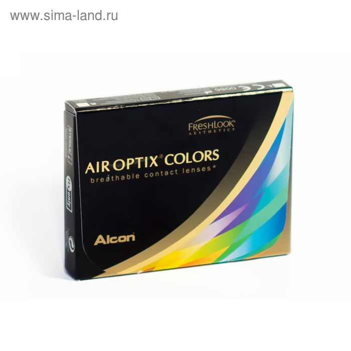 фото Цветные контактные линзы air optix aqua colors honey, -0,25/8,6 в наборе 2шт alcon