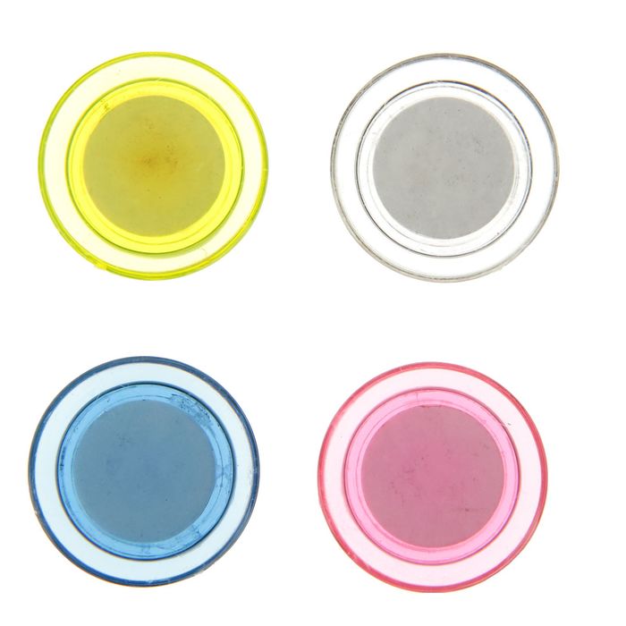 Магнит офисный "Круг прозрачный" МИКС 3х3 см