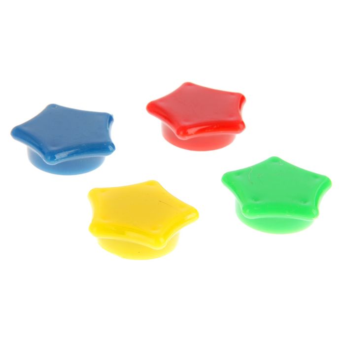 Магнит офисный "Звездочка" МИКС 3х3 см