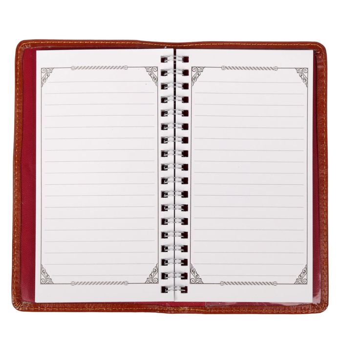 Записная книжка на гребне в обложке из экокожи "Записки уникального человека", 60 листов