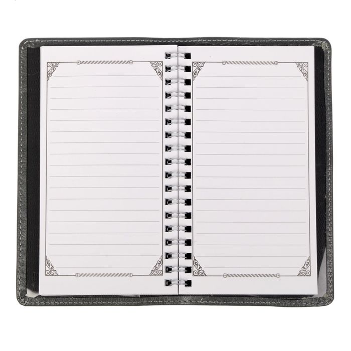 Записная книжка на гребне в обложке из экокожи "На страже закона", 60 листов