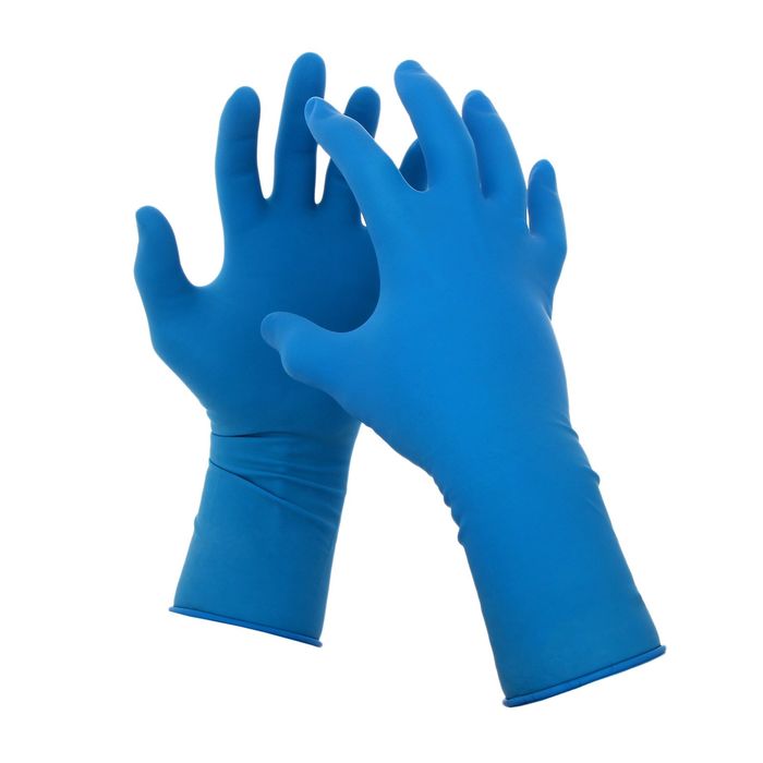 Перчатки латексные неопудренные XL 25 пар/кор DERMAGRIP HIGH RISK