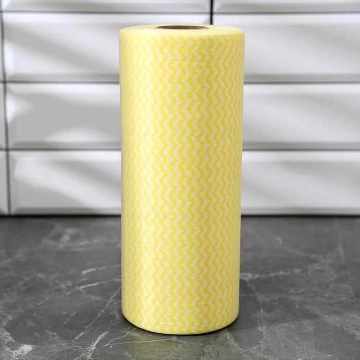 Рулон салфеток универсальных, вискоза 100 шт 25х30 см, цвета МИКС