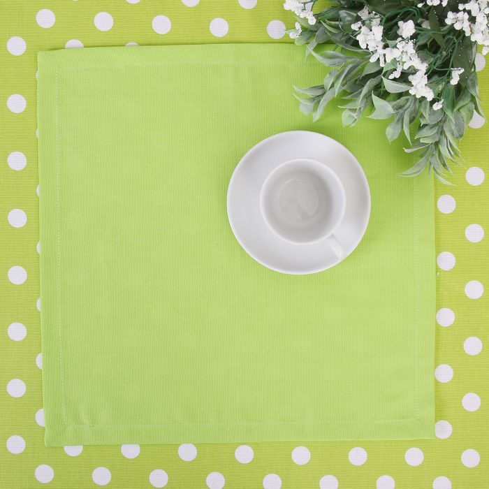Набор столовый "Этель" Зелёное яблоко (вид2) скатерть 150х200 см, салфетка 40х40 см 8 шт., рогожка