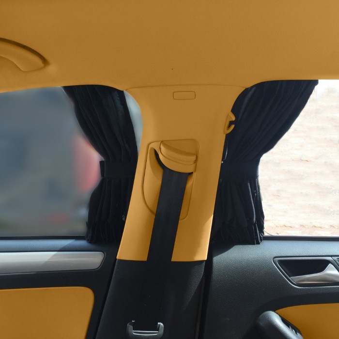 Шторки солнцезащитные, раздвижные размер S :50x37-42 см. комплект 2 шт.