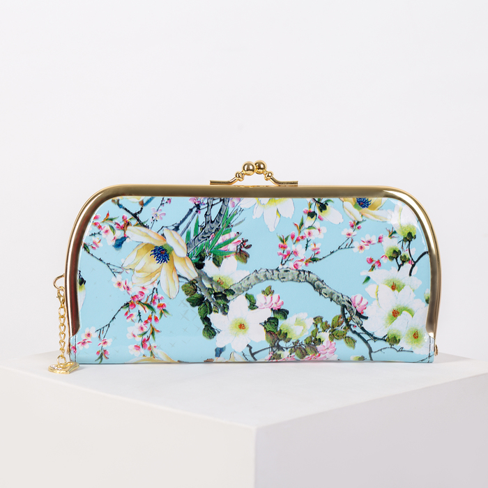 Кошелёк женский на рамке, 5 отделов, цвет мятный