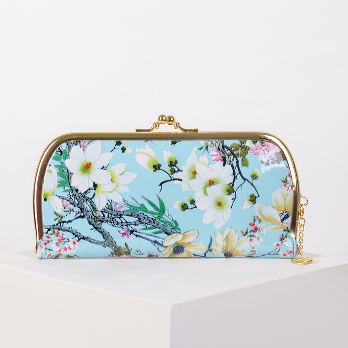 Кошелёк женский на рамке, 5 отделов, цвет мятный