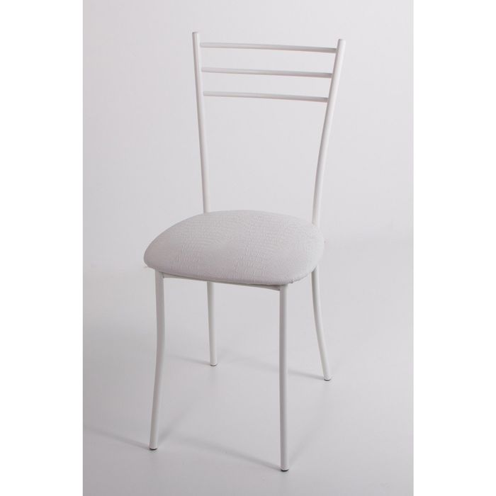 Стул на металлокаркасе Хлоя СТ белый/крок белый мат