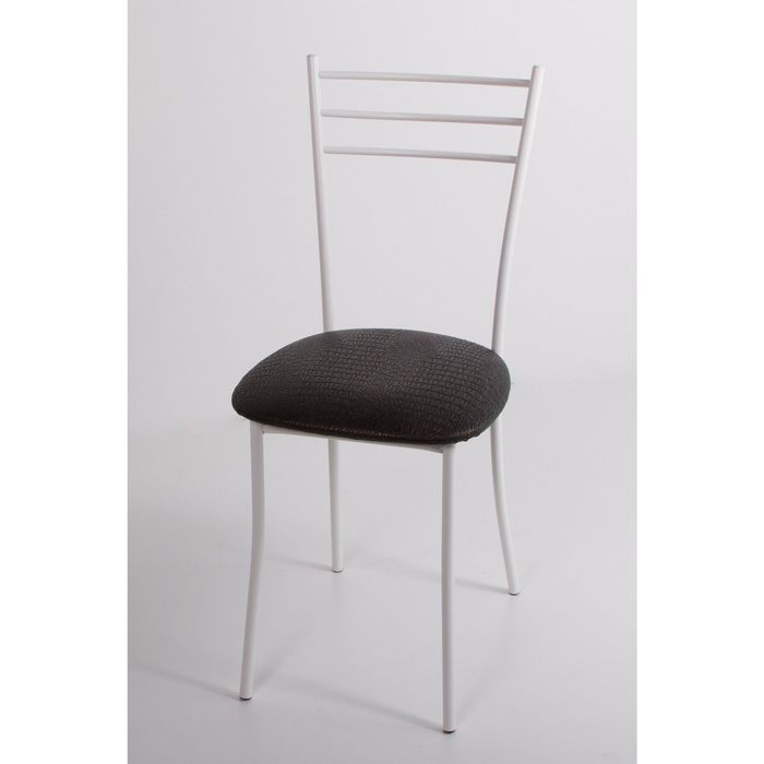 Стул на металлокаркасе Хлоя СТ белый/крок черный мат