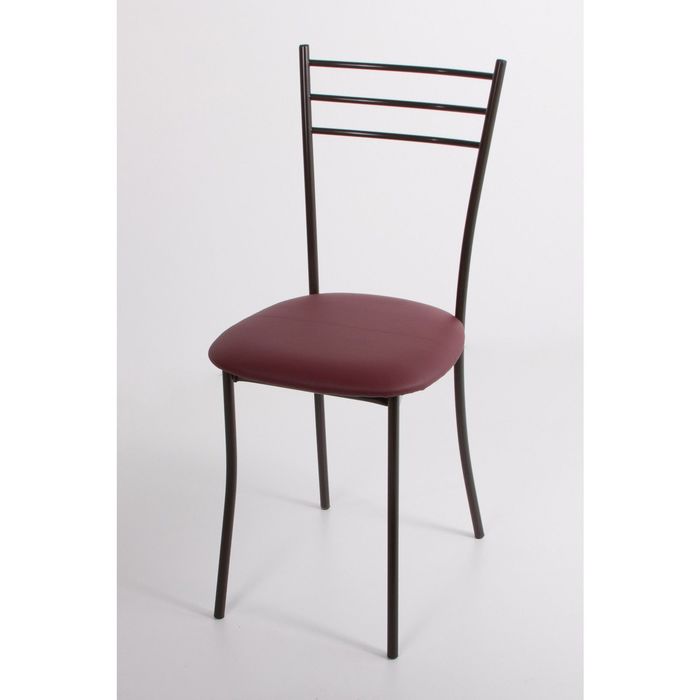 Стул на металлокаркасе Хлоя СТ коричневый/бордовый
