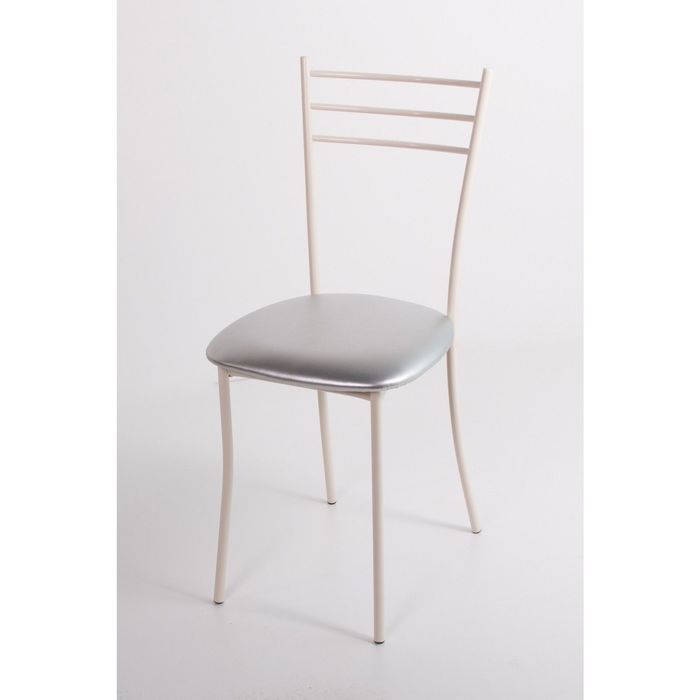 Стул на металлокаркасе Хлоя СТ бежевый/серебро металлик