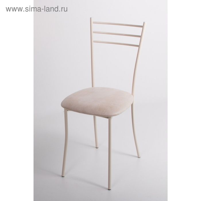 Стул на металлокаркасе Хлоя СТ бежевый/нубук белый стул на металлокаркасе хлоя ст хром люкс белый