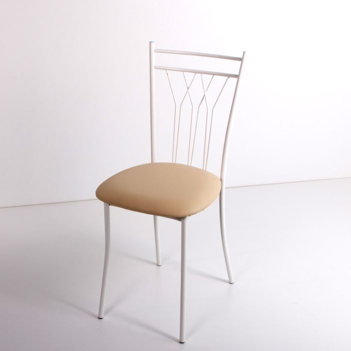 Стул на металлокаркасе Премьер СТ белый/кремовый