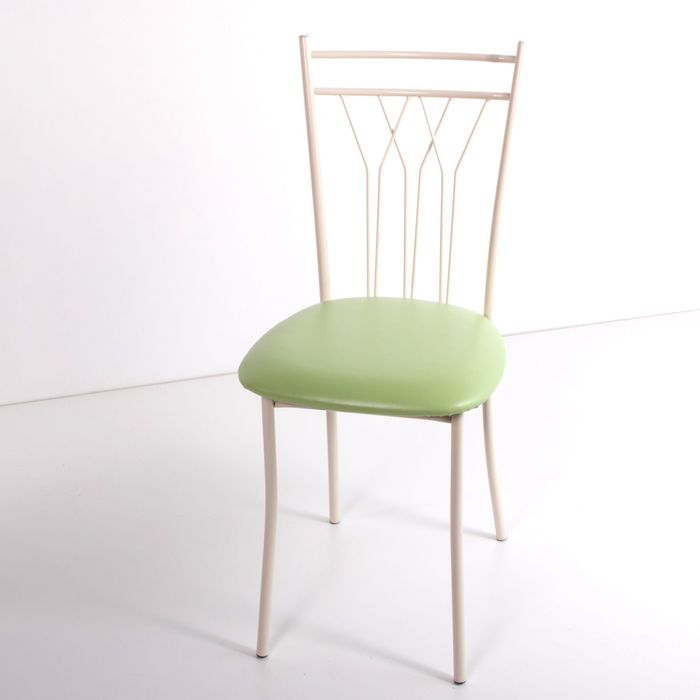 Стул на металлокаркасе Премьер СТ бежевый/фисташковый