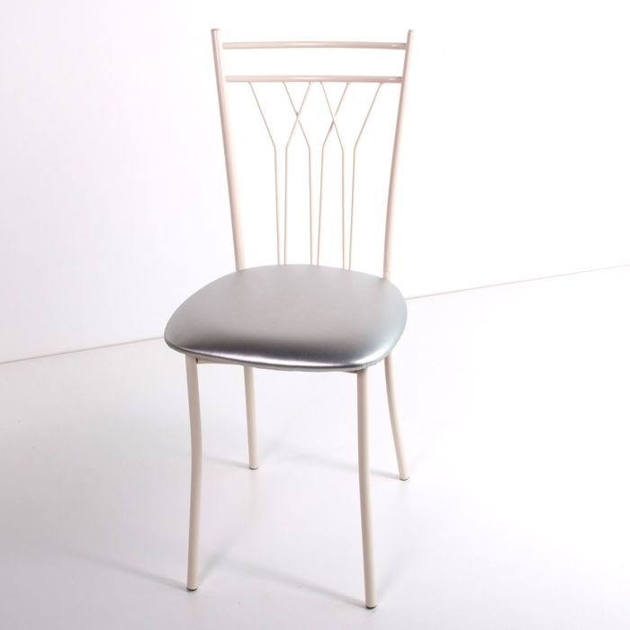 Стул на металлокаркасе Премьер СТ бежевый/серебро металлик