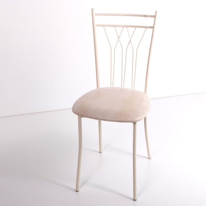 Стул на металлокаркасе Премьер СТ бежевый/нубук белый