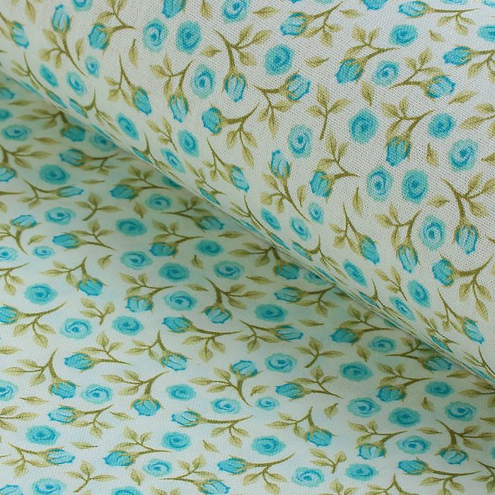 Ткань для пэчворка "Акварельные розочки", 48х50см, 120г/кв.м, №2